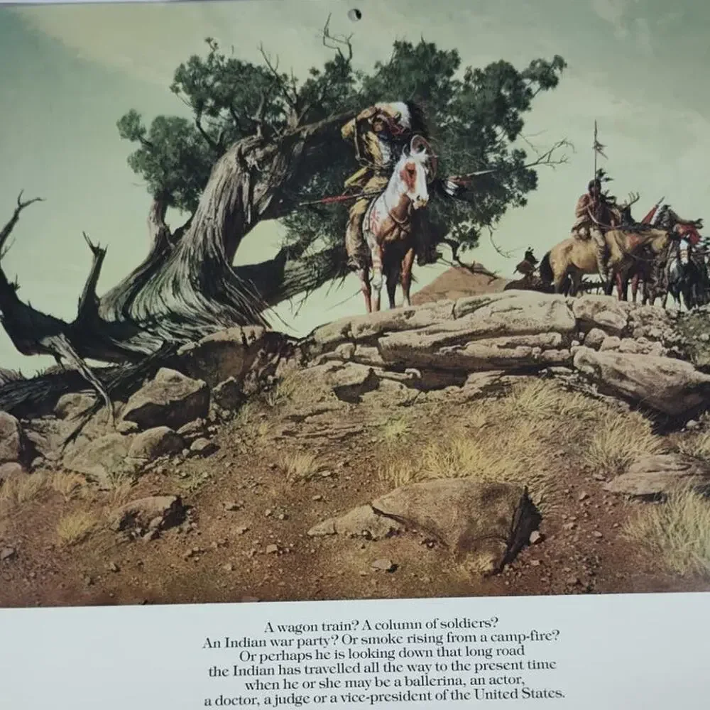 Frank McCarthy & Louis L'Amour Calendar 1982 with L'Amour's West Map